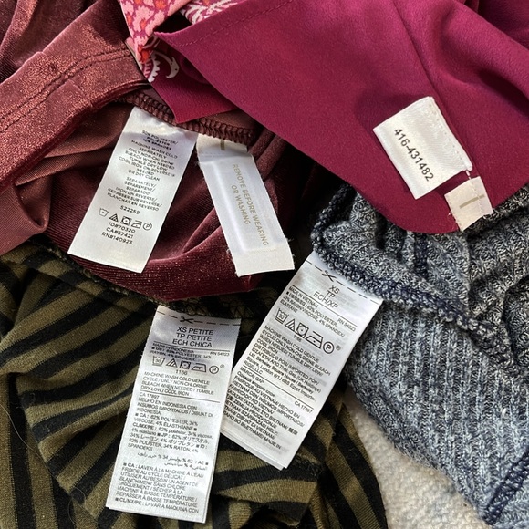 XS Loft GAP & Old Navy LOT 4 dresses velvety mauve long sleeve holiday, spandex - Picture 9 of 13